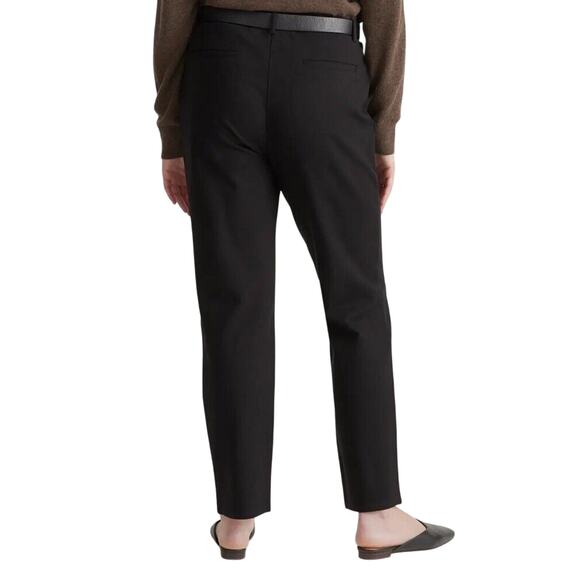 VGUC Quince Ultra-Stretch Ponte Straight Leg 4-Pocket Pant Black Large 3214-33 - Picture 2 of 12